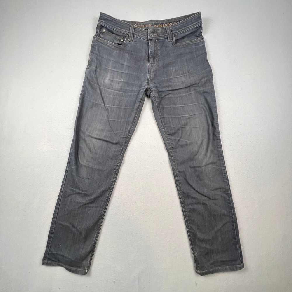 Prana Slim Fit Jeans Mens 34x32 Gray Organic Cotton Stretch Casual Outdoor Wear